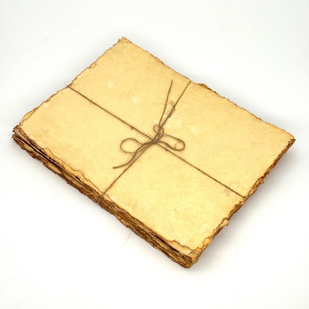 Leather Village Handmade Cotton Paper Deckle Edge Vintage Stationery Box New